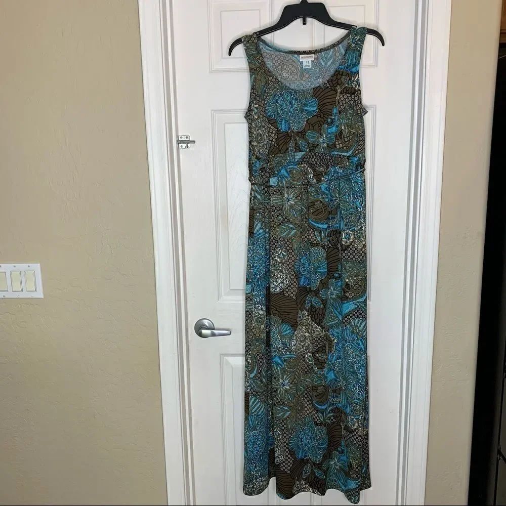 Motherhood Maternity Maxi Dress Size Medium Belted